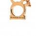 Metal Crystal Pearl Script Drop Single Earring Gold