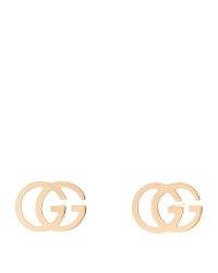 18K Yellow Gold Running G Stud Earrings