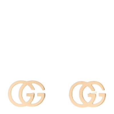 18K Yellow Gold Running G Stud Earrings