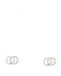 18K White Gold Mini Running GG Stud Earrings