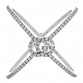 18K White Gold Diamond Running G Cross Ring 51 5.75