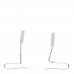 18K White Gold Bar Drop Earrings