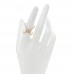 18K Yellow Gold Diamond Running G Cross Pave Ring 56 7.5