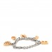 X BALENCIAGA Crystal The Hacker Charm Bracelet Silver Gold
