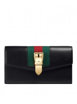 GG Sylvie leather continental wallet 476084