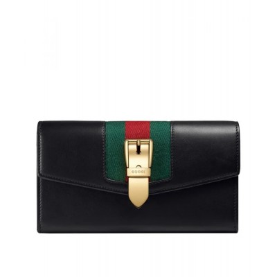 GG Sylvie leather continental wallet 476084