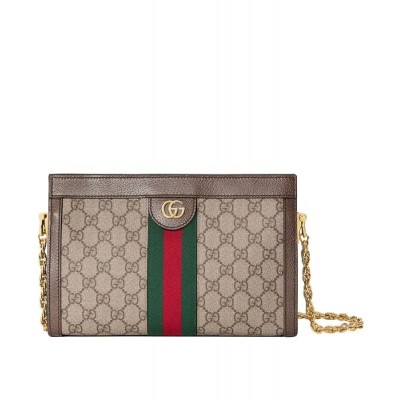 GG Ophidia GG small shoulder bag 503877 Dark Coffee