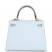 H Special Order (HSS) Kelly Sellier 25 Bleu Brume and Bleu Glacier Epsom Brushed Gold Hardware