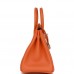H Birkin 25 Orange Togo Palladium Hardware