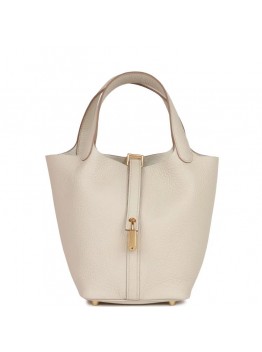 H Picotin Lock 18 Beton Clemence Gold Hardware