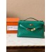 H Kelly Pochette Vert Vertigo Swift Gold Hardware