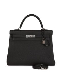 H Kelly Retourne 32cm Black Togo Palladium Hardware