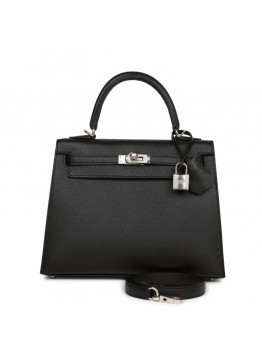 H Kelly Sellier 25 Black Epsom Palladium Hardware