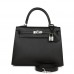 H Kelly Sellier 25 Black Epsom Palladium Hardware