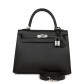 H Kelly Sellier 25 Black Epsom Palladium Hardware