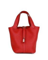 H Picotin Lock 18 Vermillion Clemence Palladium Hardware