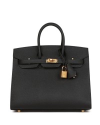 H Birkin Sellier 25 Black Epsom Gold Hardware