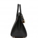 H Birkin Sellier 25 Black Epsom Gold Hardware