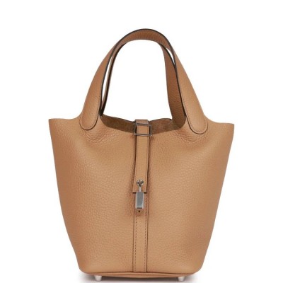 H Picotin Lock 18 Chai Clemence Palladium Hardware