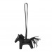 H Milo Lambskin Matte Alligator Touch Grigri Rodeo Horse Bag Charm PM So Black