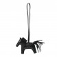 H Milo Lambskin Matte Alligator Touch Grigri Rodeo Horse Bag Charm PM So Black