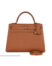 H Kelly Sellier 32 Gold Epsom Gold Hardware