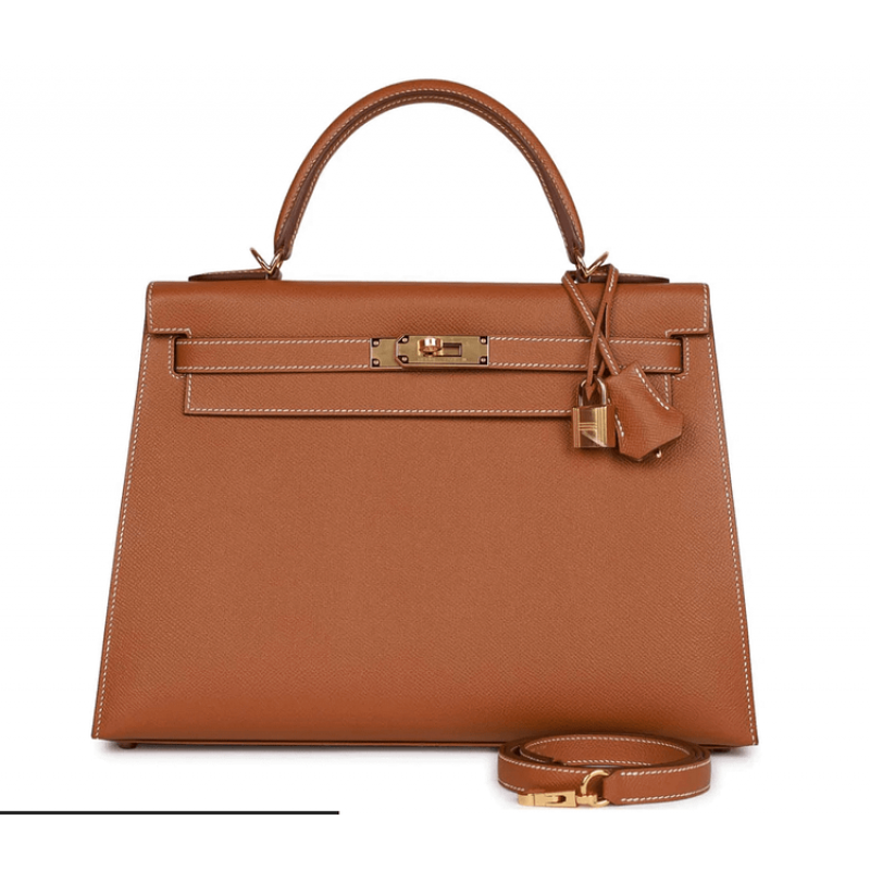 H Kelly Sellier 32 Gold Epsom Gold Hardware
