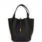 H Picotin Lock 22 Black Clemence Gold Hardware