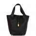 H Picotin Lock 18 Black Clemence Gold Hardware