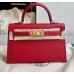 H Kelly Sellier 20 Rouge Piment Epsom Gold Hardware