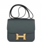 H Constance 18 Bleu Orage Epsom Gold Hardware