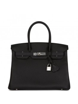 H Birkin 30 Black Togo Palladium Hardware