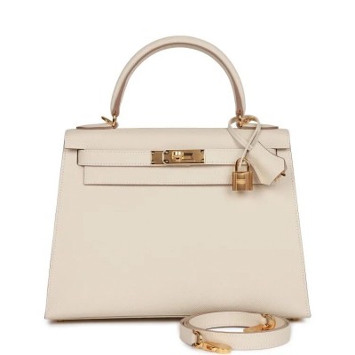 H Craie Epsom Sellier Kelly 28cm Gold Hardware