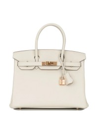H Birkin 30 Craie Togo Rose Gold Hardware