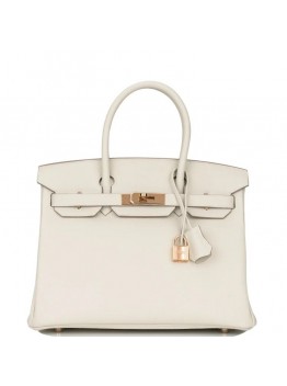 H Birkin 30 Craie Togo Rose Gold Hardware