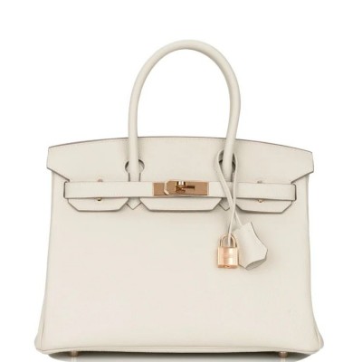 H Birkin 30 Craie Togo Rose Gold Hardware