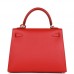 H Kelly Sellier 25 Rouge de Coeur Verso Epsom Palladium Hardware