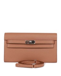 H Kelly Wallet To Go Quebracho Chevre Palladium Hardware