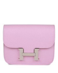 H Constance Slim Wallet Mauve Syestre Epsom Palladium Hardware