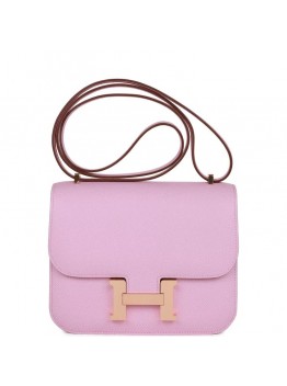 H Constance 18 Mauve Syestre Epsom Rose Gold Hardware