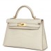 H Kelly Sellier 20cm Beton Matte Alligator Gold Hardware