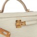 H Kelly Sellier 20cm Beton Matte Alligator Gold Hardware