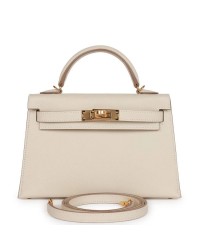 H Kelly Sellier 20 Craie Epsom Gold Hardware