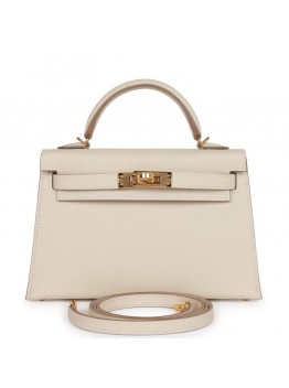 H Kelly Sellier 20 Craie Epsom Gold Hardware