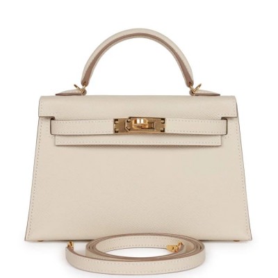 H Kelly Sellier 20 Craie Epsom Gold Hardware