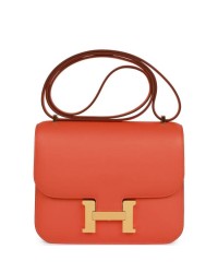 H Constance 18 Orange Swift Gold Hardware