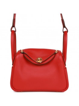 H Mini Lindy Rouge Piment Swift Gold Hardware
