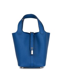 H Picotin Lock 18 Bleu France Clemence Palladium Hardware