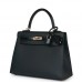 H Kelly Sellier 25 Vert Rousseau Madame and Shiny Niloticus Crocodile Touch Gold Hardware