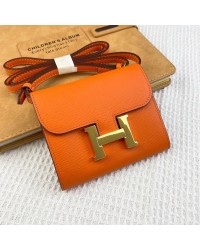 H Constance empson leather bag size:13*11.8cm